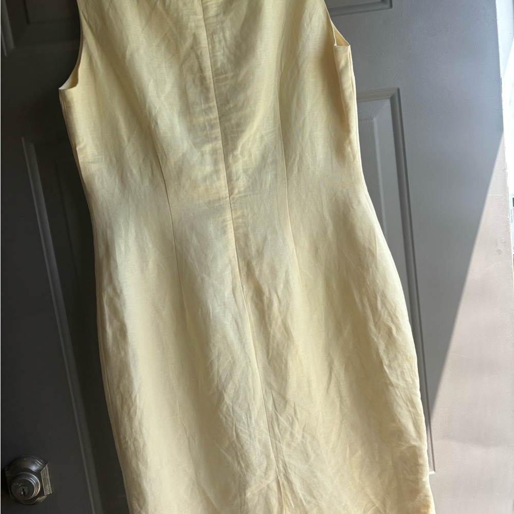 Cold water Creek Linen BlendLight Yellow Two-Piece - Picture 9 of 11